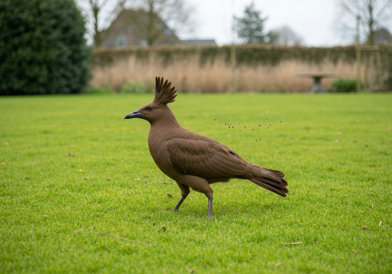 Strak, frisgroen gazon in Nederland met subtiele maaibaan en egale grasmat in natuurlijk daglicht.