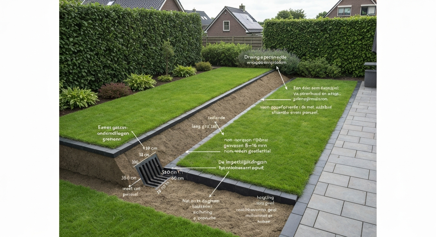 drainage aanleggen gazon