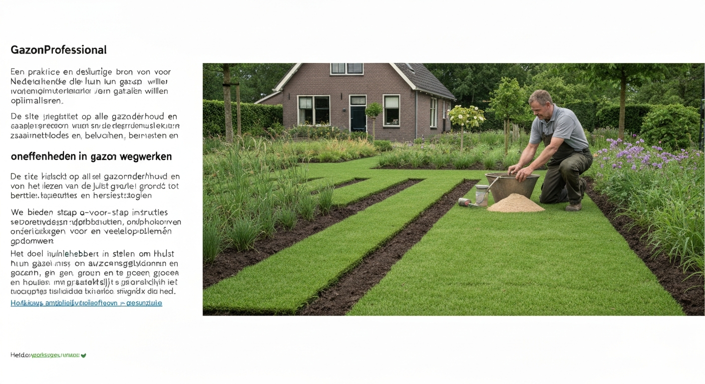 oneffenheden gazon wegwerken