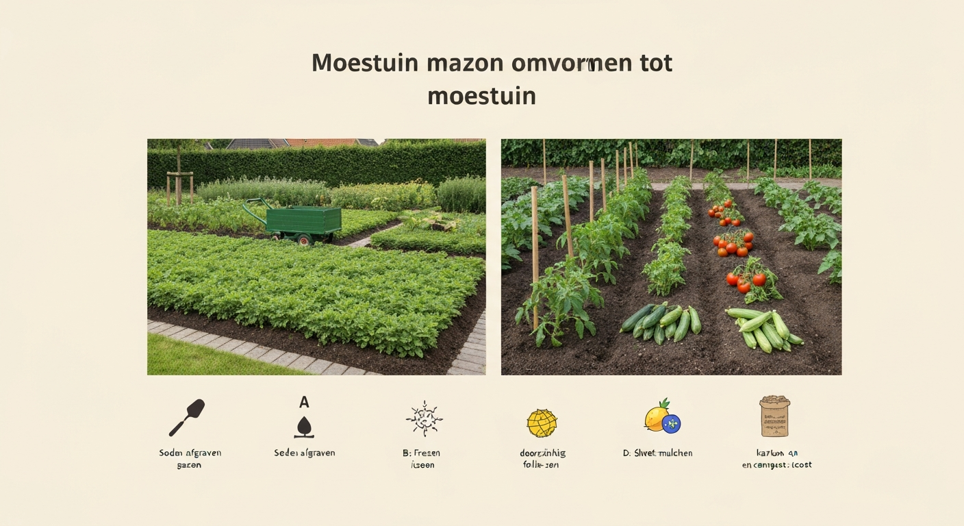 Moestuin maken van gazon: stappenplan, kosten en planning